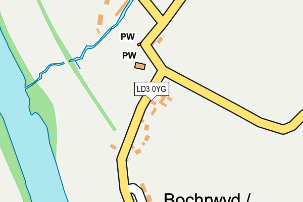 LD3 0YG map - OS OpenMap – Local (Ordnance Survey)
