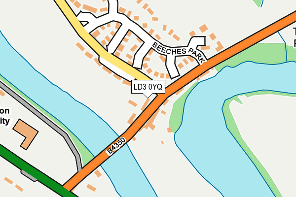 LD3 0YQ map - OS OpenMap – Local (Ordnance Survey)