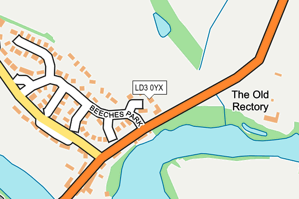 LD3 0YX map - OS OpenMap – Local (Ordnance Survey)