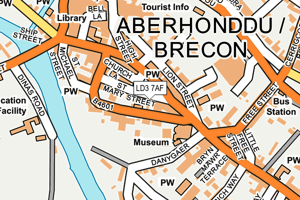 LD3 7AF map - OS OpenMap – Local (Ordnance Survey)