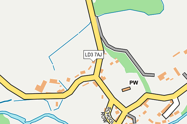 LD3 7AJ map - OS OpenMap – Local (Ordnance Survey)