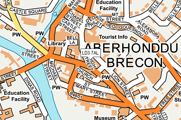 LD3 7AL map - OS OpenMap – Local (Ordnance Survey)