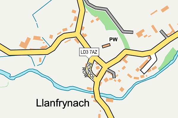LD3 7AZ map - OS OpenMap – Local (Ordnance Survey)