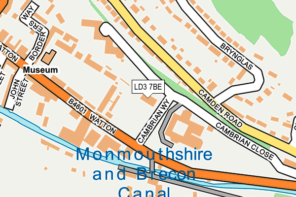 LD3 7BE map - OS OpenMap – Local (Ordnance Survey)