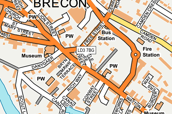 LD3 7BG map - OS OpenMap – Local (Ordnance Survey)