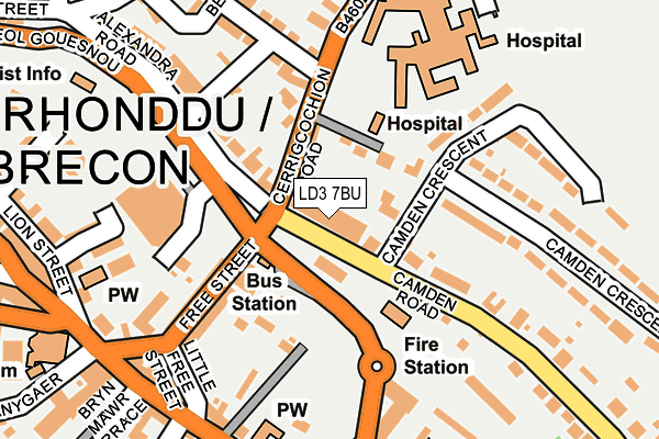 LD3 7BU map - OS OpenMap – Local (Ordnance Survey)