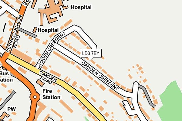 LD3 7BY map - OS OpenMap – Local (Ordnance Survey)
