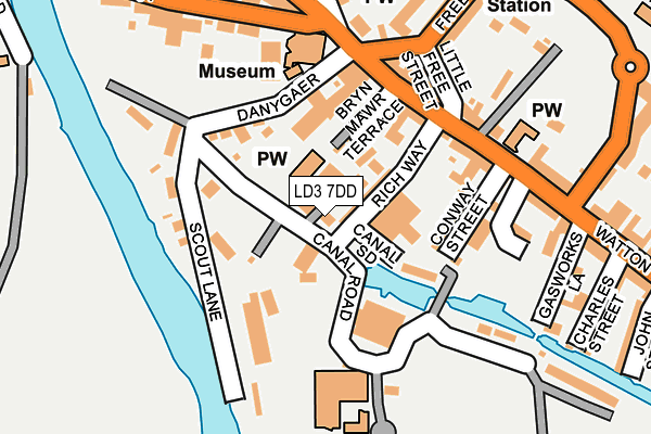 LD3 7DD map - OS OpenMap – Local (Ordnance Survey)