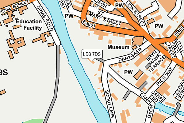 LD3 7DS map - OS OpenMap – Local (Ordnance Survey)