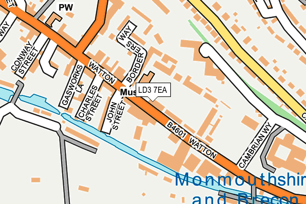 LD3 7EA map - OS OpenMap – Local (Ordnance Survey)