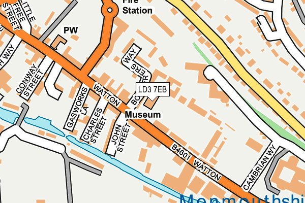 LD3 7EB map - OS OpenMap – Local (Ordnance Survey)