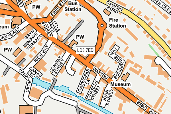 LD3 7ED map - OS OpenMap – Local (Ordnance Survey)