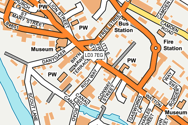 LD3 7EG map - OS OpenMap – Local (Ordnance Survey)