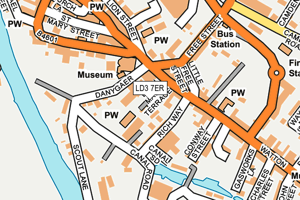 LD3 7ER map - OS OpenMap – Local (Ordnance Survey)