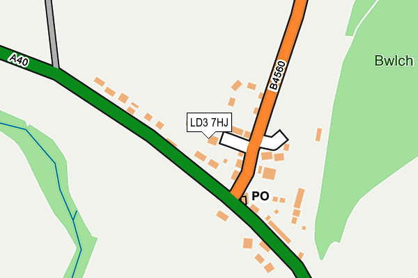 LD3 7HJ map - OS OpenMap – Local (Ordnance Survey)