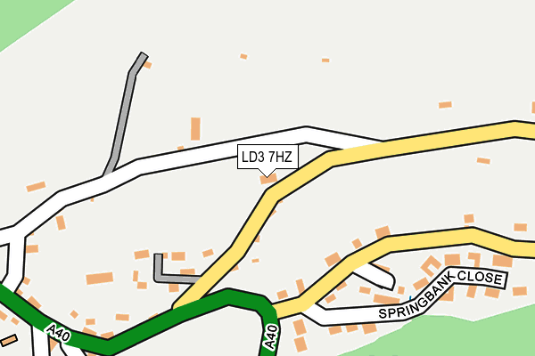 LD3 7HZ map - OS OpenMap – Local (Ordnance Survey)