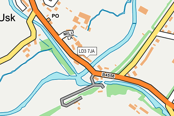 LD3 7JA map - OS OpenMap – Local (Ordnance Survey)