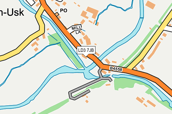 LD3 7JB map - OS OpenMap – Local (Ordnance Survey)