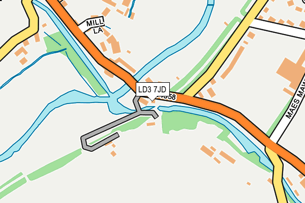 LD3 7JD map - OS OpenMap – Local (Ordnance Survey)