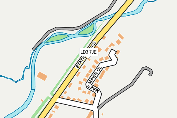 LD3 7JE map - OS OpenMap – Local (Ordnance Survey)