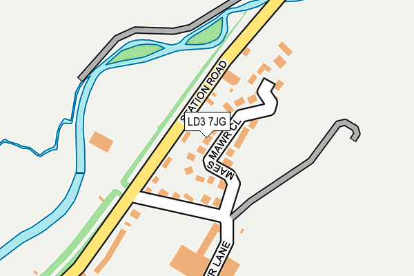 LD3 7JG map - OS OpenMap – Local (Ordnance Survey)