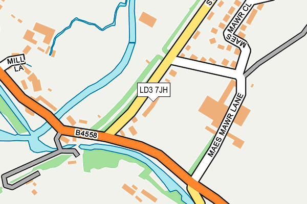 LD3 7JH map - OS OpenMap – Local (Ordnance Survey)