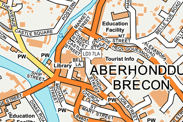 LD3 7LA map - OS OpenMap – Local (Ordnance Survey)