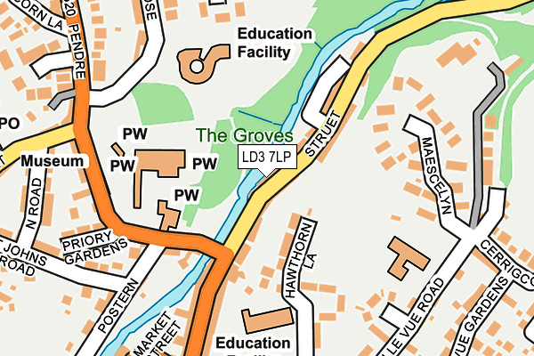 LD3 7LP map - OS OpenMap – Local (Ordnance Survey)