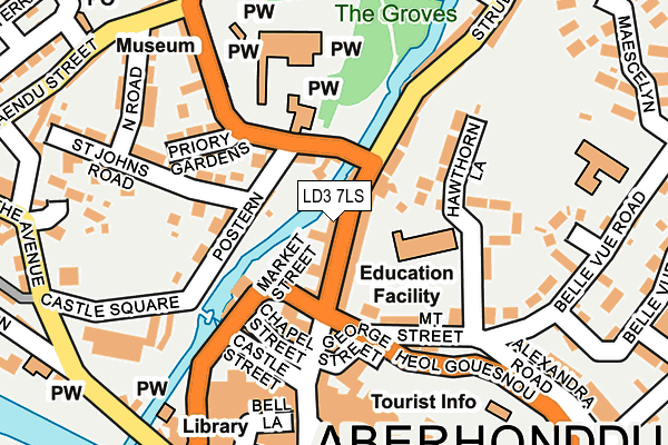 LD3 7LS map - OS OpenMap – Local (Ordnance Survey)