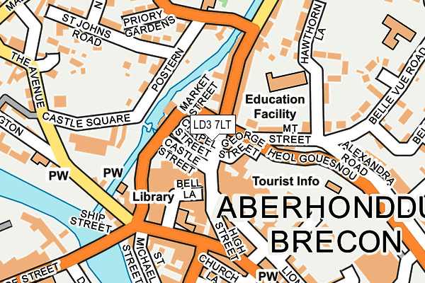 LD3 7LT map - OS OpenMap – Local (Ordnance Survey)