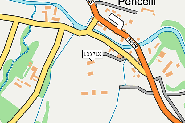 LD3 7LX map - OS OpenMap – Local (Ordnance Survey)