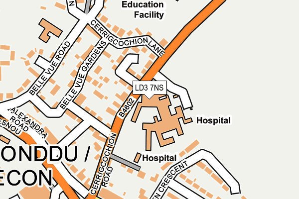 LD3 7NS map - OS OpenMap – Local (Ordnance Survey)