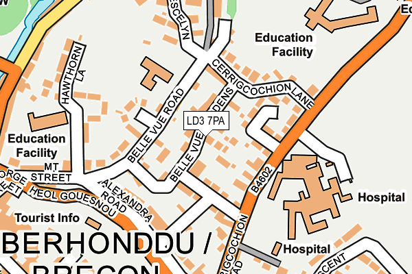 LD3 7PA map - OS OpenMap – Local (Ordnance Survey)