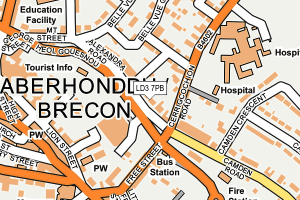 LD3 7PB map - OS OpenMap – Local (Ordnance Survey)