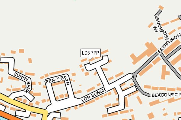 LD3 7PP map - OS OpenMap – Local (Ordnance Survey)