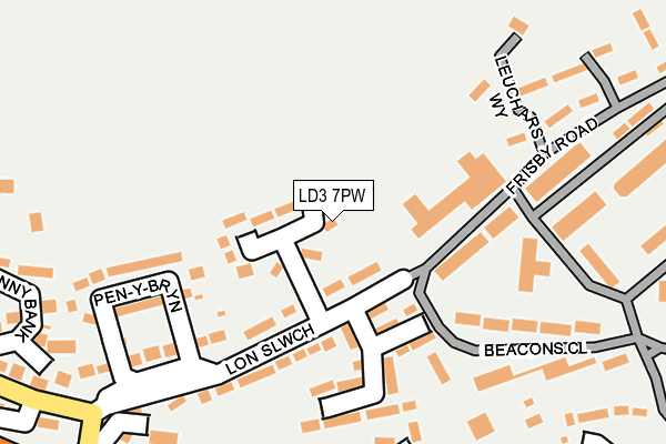 LD3 7PW map - OS OpenMap – Local (Ordnance Survey)