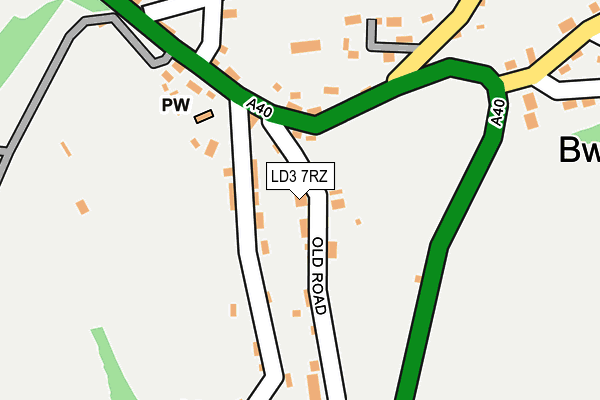 LD3 7RZ map - OS OpenMap – Local (Ordnance Survey)