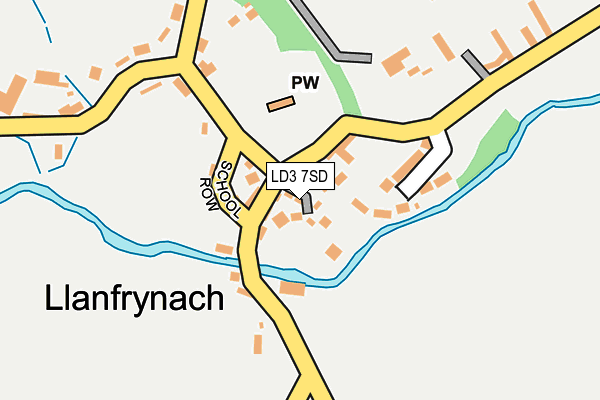 LD3 7SD map - OS OpenMap – Local (Ordnance Survey)