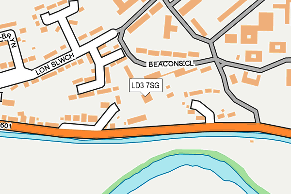 LD3 7SG map - OS OpenMap – Local (Ordnance Survey)