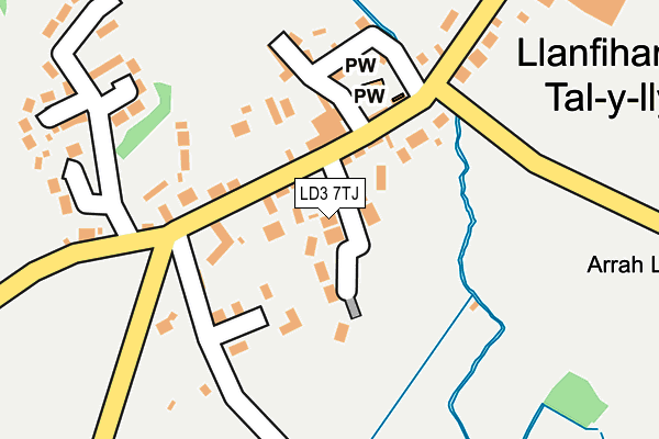 LD3 7TJ map - OS OpenMap – Local (Ordnance Survey)