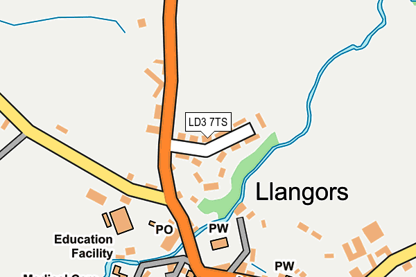 LD3 7TS map - OS OpenMap – Local (Ordnance Survey)