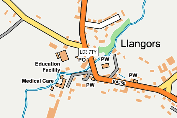 LD3 7TY map - OS OpenMap – Local (Ordnance Survey)
