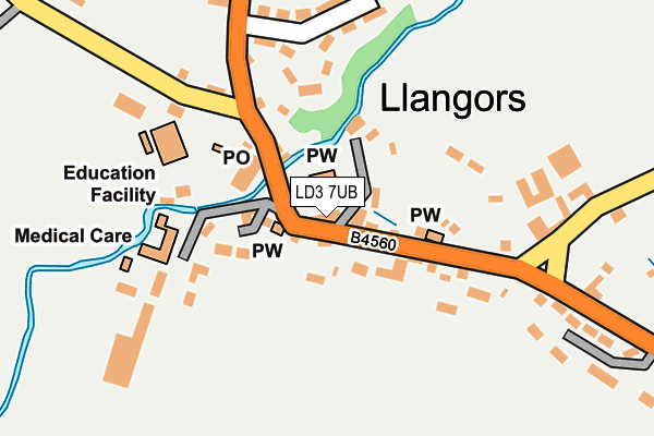 LD3 7UB map - OS OpenMap – Local (Ordnance Survey)