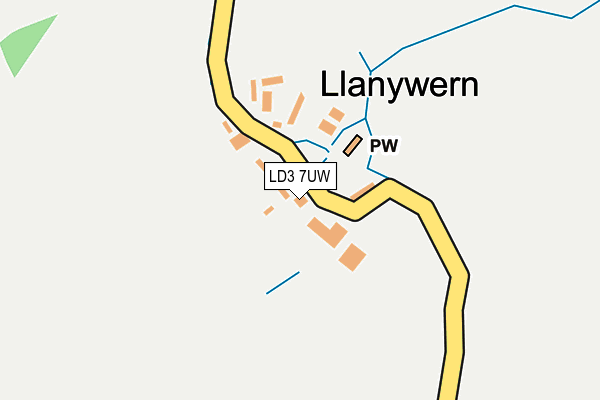 LD3 7UW map - OS OpenMap – Local (Ordnance Survey)