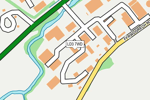 LD3 7WD map - OS OpenMap – Local (Ordnance Survey)
