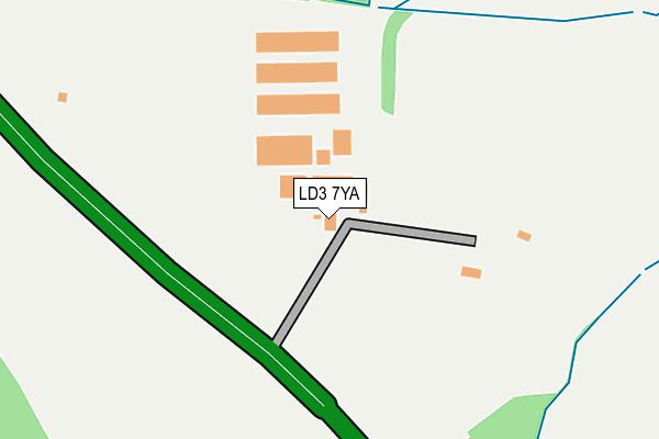 LD3 7YA map - OS OpenMap – Local (Ordnance Survey)