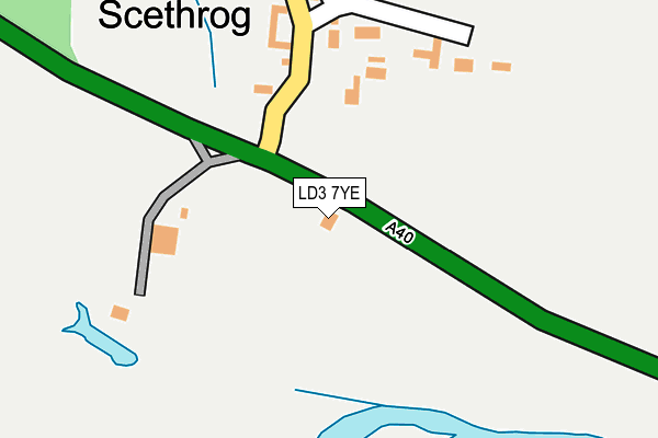 LD3 7YE map - OS OpenMap – Local (Ordnance Survey)