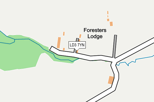 LD3 7YN map - OS OpenMap – Local (Ordnance Survey)