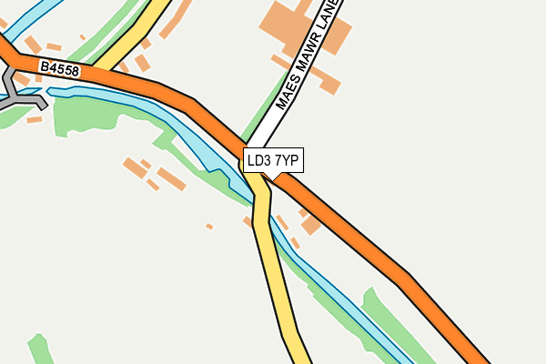 LD3 7YP map - OS OpenMap – Local (Ordnance Survey)