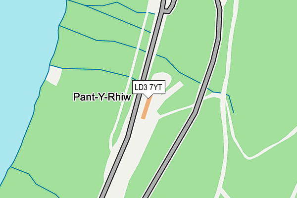 LD3 7YT map - OS OpenMap – Local (Ordnance Survey)